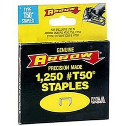 Arrow 504 T50 6mm (1/4") Staples 1250pk