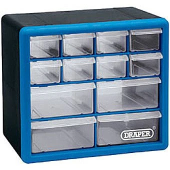 DRAPER 12 DRAWER STORAGE CABINET/ORGANISER - 260 X 160 X 230MM 1 DRAPER 12 DRAWER STORAGE CABINET/ORGANISER - 260 X 160 X 230MM