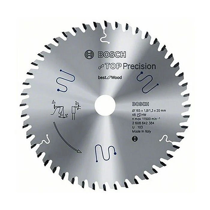 Bosch Top Precision Blade 48 Tooth 165 X 1.8/1.3 X 20mm 2608642384 2 Bosch Top Precision Blade 48 Tooth 165 X 1.8/1.3 X 20mm 2608642384 - Image 2