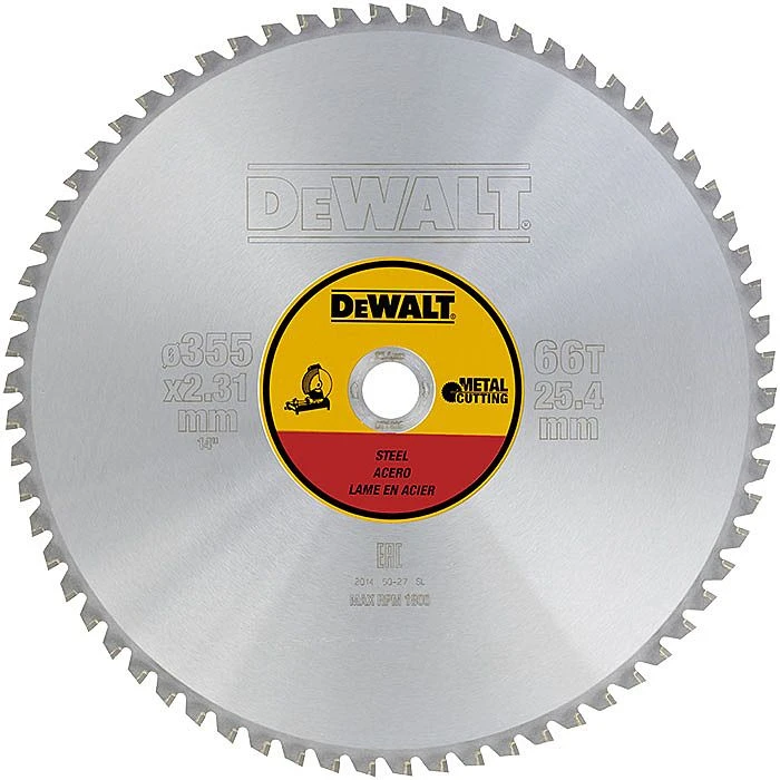 Dewalt DT1926 355mm X 25.4mm 66 Tooth Metal Saw Blade 2 Dewalt DT1926 355mm X 25.4mm 66 Tooth Metal Saw Blade - Image 2