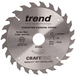 Trend CSB/18424A 184mm Circular Saw Blade 24T