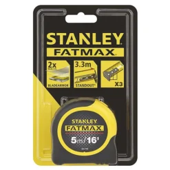 Stanley FatMax 5m/16' Tape Measure With Blade Armour 033719 -DeWALT || Draper || Bosch Sales Store 0094445 700