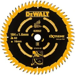 Dewalt DT1670 Fine Mitre Saw Blade 184mm X 16mm X 60T For DCS365