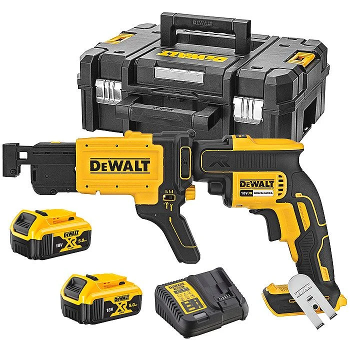 DeWalt DCF620P2K 18V Brushless Collated Drywall Screwdriver 2 X 5.0Ah Batteries 2 DeWalt DCF620P2K 18V Brushless Collated Drywall Screwdriver 2 X 5.0Ah Batteries - Image 2
