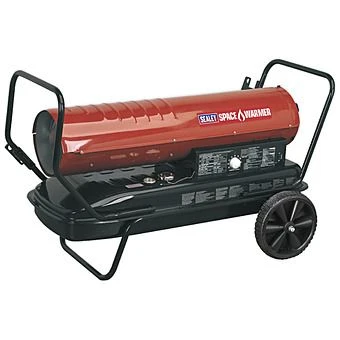 Sealey AB1758 175,000 BTU/hr Space Warmer Diesel Kerosene Paraffin Heater With Wheels 49L 1 Sealey AB1758 175,000 BTU/hr Space Warmer Diesel Kerosene Paraffin Heater With Wheels 49L