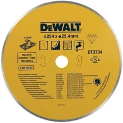 DeWalt DT3734 Porcelain/Stone Tile Diamond Cutting Blade 254mm X 25.4mm