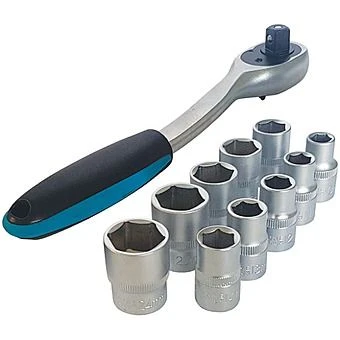 Streetwize 11 Piece 1/2" Ratchet Driver Metric Socket Set 1 Streetwize 11 Piece 1/2" Ratchet Driver Metric Socket Set