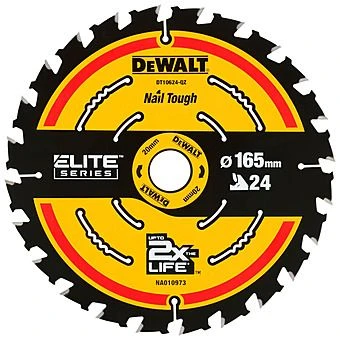 Dewalt DT10624 24 Tooth Circular Saw Blade 165mm X 20mm 1 Dewalt DT10624 24 Tooth Circular Saw Blade 165mm X 20mm